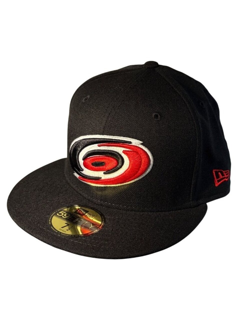 New Era Carolina Hurricanes Hat 59Fifty NHL Black Fitted Cap 7 1/2 Cap New